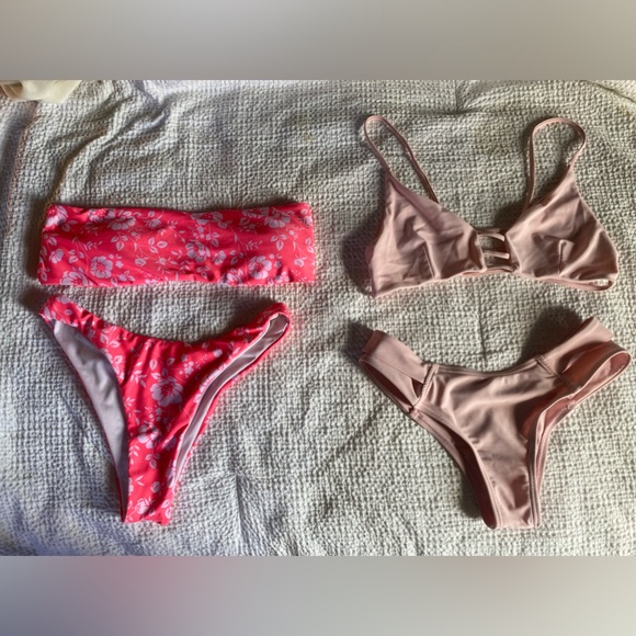 2 piece bikini bundle! Bright pink (SHEIN) & light pink (light pink) size M! - Picture 1 of 6